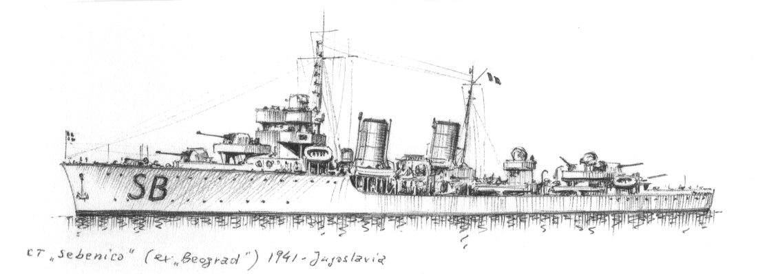 1941 - Cacciatorpediniere 'Sebenico' - ex 'Beograd' 
